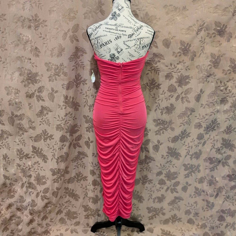 Windsor Fuchsia Ruched Strapless Formal Dress, Size S, New With Tags! - Picture 4 of 15